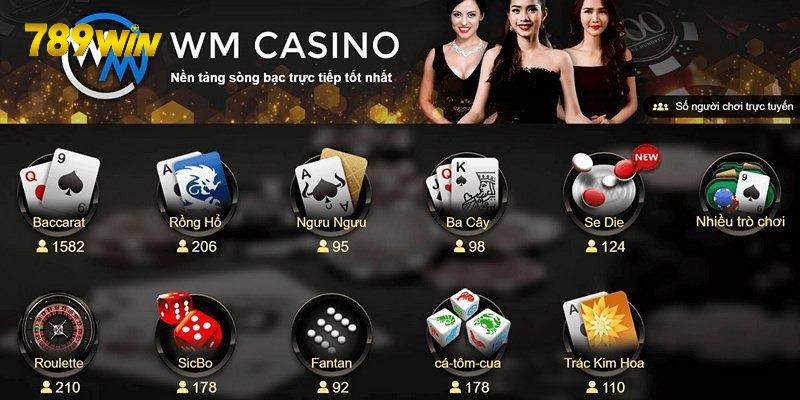 Top trò chơi siêu hot của sảnh WM casino